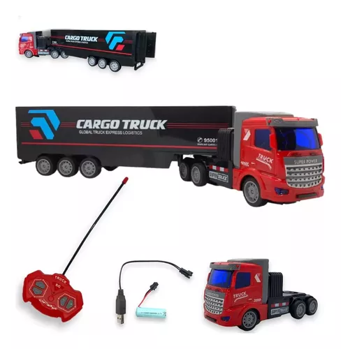 BRUTUS - SCANIA R620 BLACK COM CARRETA VANDERLEIA CARGA SECA 1/14 DE CONTROLE  REMOTO 