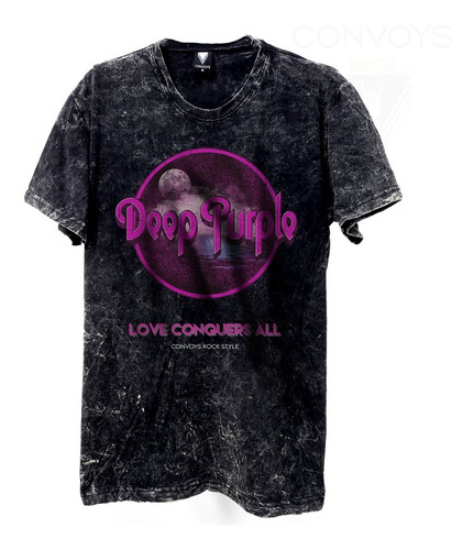 Remeras Dtg Premium Deep Purple Love Nevada/negra - Convoys