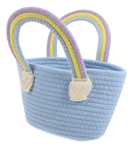 Bolso Tejido A Mano Con Forma De Arcoíris Para Verano, Playa