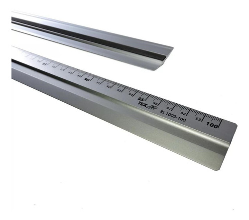 Regla Aluminio Tex Antideslizante 30cm. Serviciopapelero