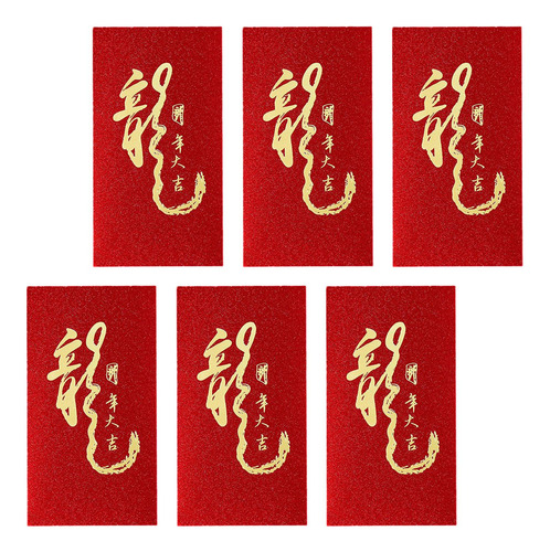 6x Sobres Rojos De Año Nuevo Chino Hongbao Estilo B