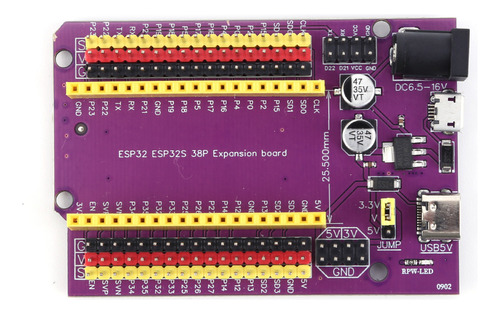 Módulo De Desarrollo Esp32 Usb 38 Pines Tipo C/micro Gpio