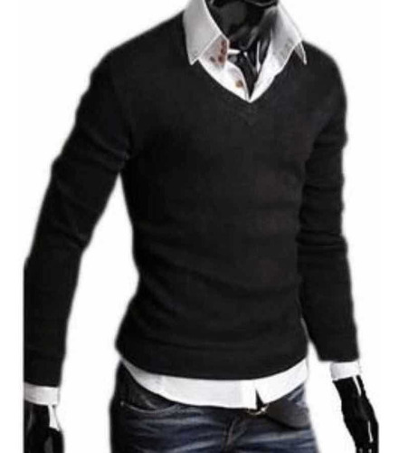 Imagen 1 de 4 de Combo: Sweaters + Camisa  + Pantalon Chupin