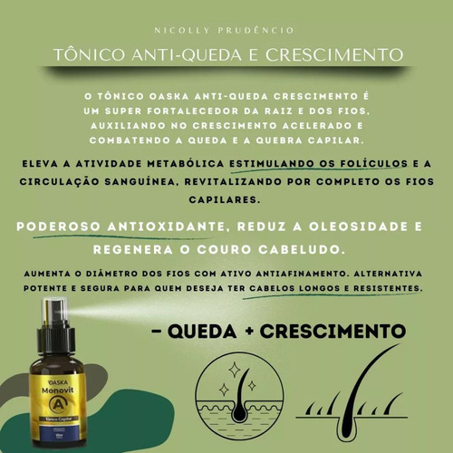 Tônico Capilar Monovit Cresce Cabelo Sobrancelha E Barba