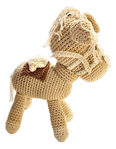 Imagen 2 de 6 de Caballo Amigurumi Tejido Muñeco Caballito Montesori Autocton