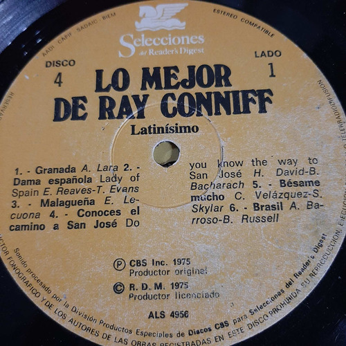 Sin Tapa Disco Ray Conniff Lo Mejor Latinisimo O0