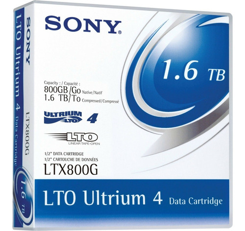 Imagen 1 de 5 de Cinta Sony Lto4 Data Tape Ltx 800g