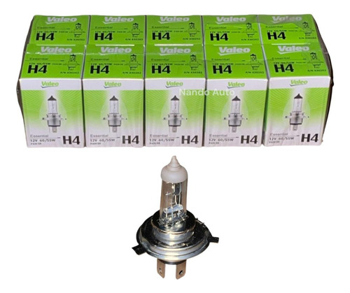 Kit 10 Lampada Farol H4 12v 60/55w Valeo