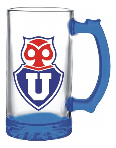 Vaso Cervecero Schopero U De Chile 500 Ml Color Azul Variación Tamaño Único