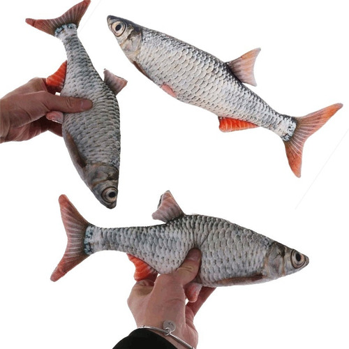 Pets Pelucia Plush Realística Peixe Fish Sardinha 30cm