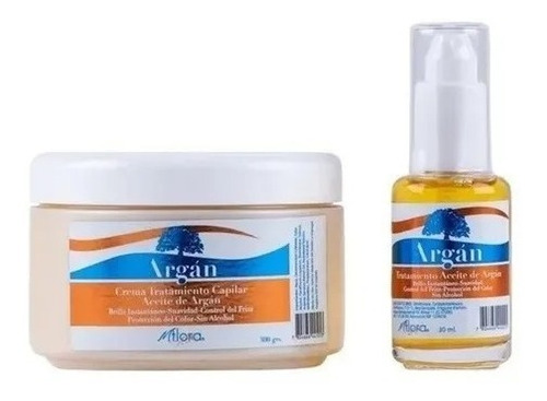 1 Crema Argan 300 Grs Flora + 1 Aceite Argan 30ml Flora