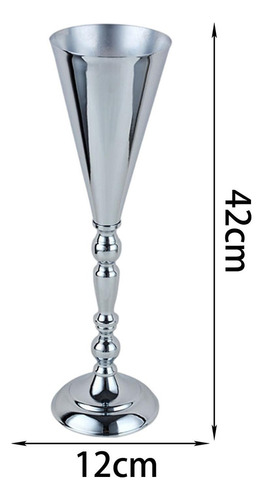Vaso De Flores De Luxo Cromado, Decoração De Mesa De Casamen