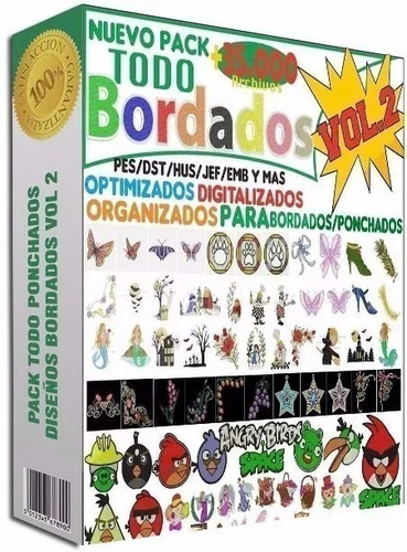 Mega Pack Matrices Para Bordados Vol 1 Y Vol 2 - Ponchados 