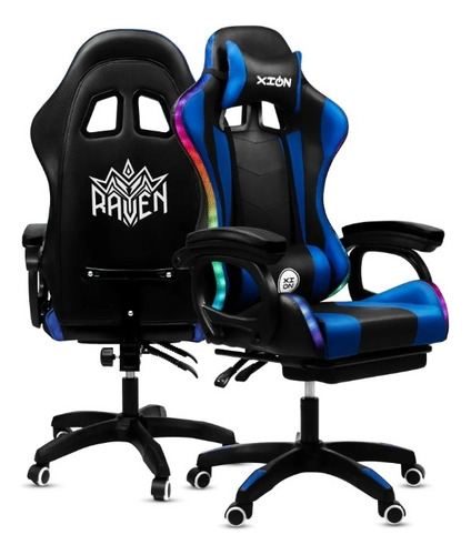 Silla Gamer Mod Raven Rgb/ Masajeador/ Posapie/ Ultimas Pzas