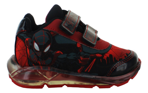 Spiderman Tenis Luces Moda Casual Confort Niño Bebe 85695