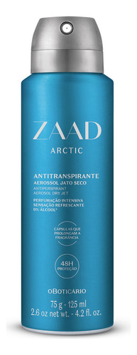 O Boticário Zaad Artic Desodorante Aerosol 75g Fragrância Zaad
