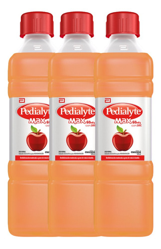 Packx3 Pedialyte 60 Zinc Manzan - g a $118