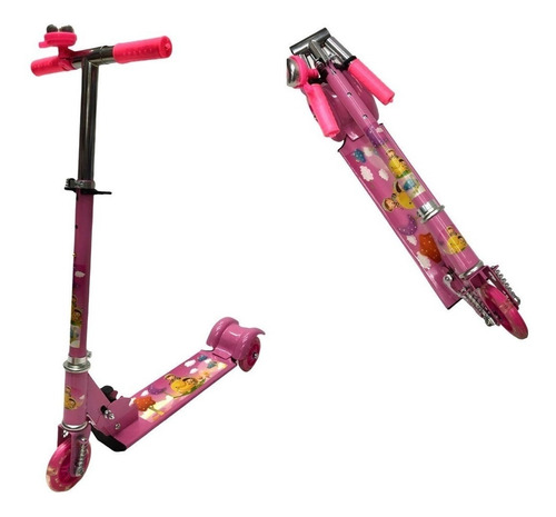 Monopatín diablo de pie Best China Toys 519  rosa claro para niños