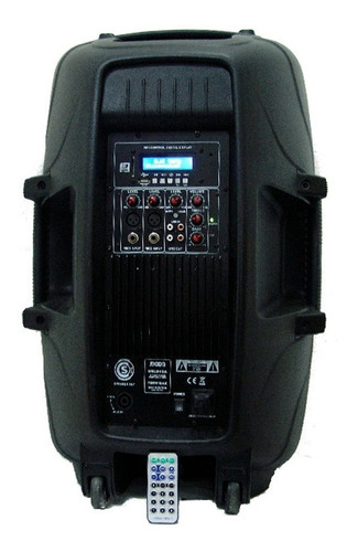 Imagen 2 de 2 de Parlante Moon Audio WILD15AUP con bluetooth negro 220V