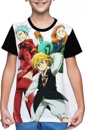 NANATSU NO TAIZAI - Os Sete Pecados Preta - Camiseta de Animes