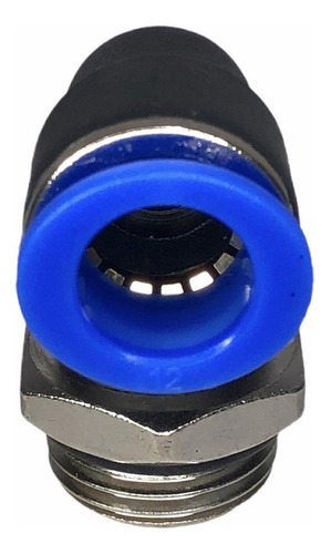 2 Conexão Pneumática Cotovelo Tubo 12mm X Rosca 1/2 Bsp