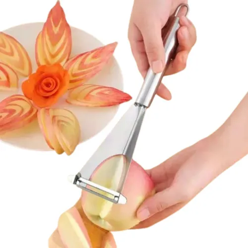 Cuchillo Acero Tallar Frutas, Rebanador Triangular Verduras