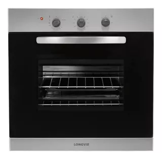 Horno A Gas Longvie H1500xf Con Grill Eléctrico De Empotrar Color Plateado