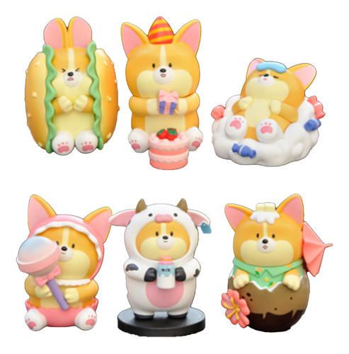Juego De Juguetes Con Figuras De Dibujos Animados Para Decor