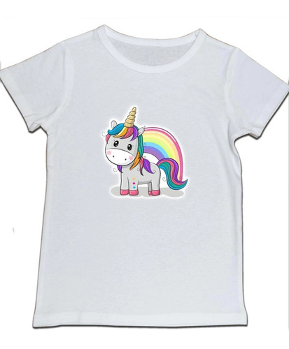 Camiseta Niño Unicornio Arcoiris De Colores