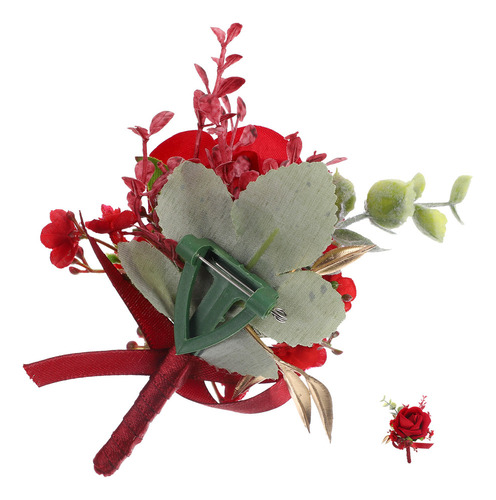 Ramillete De Boda Artificial Con Forma De Ojales Rosas Para