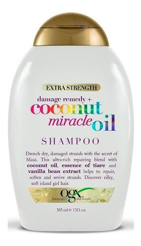 Ogx Shampoo Coconut Miracle Oil Extra Fuerza Reparador 385ml