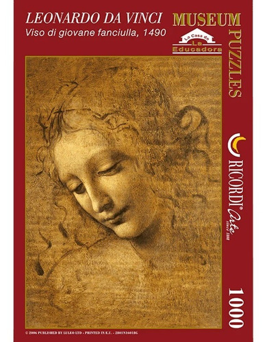 16018 Da Vinci Rostro Rompecabezas 1000 Piezas Ricordi 