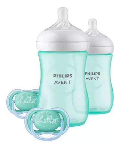 Philips Avent Biberones anticólicos transparentes, 9 onzas, 2 piezas