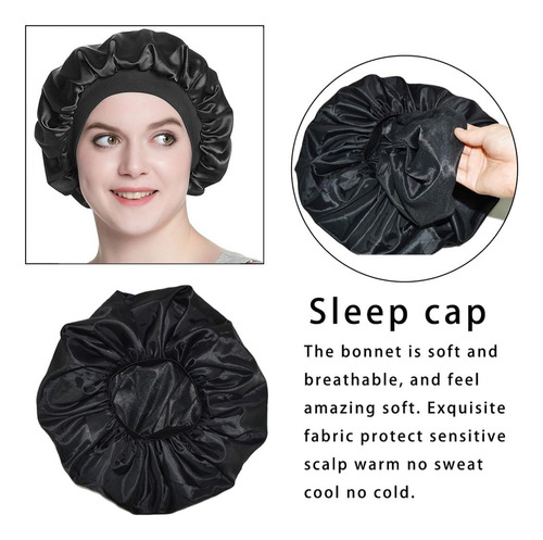 Hat Gorro Para Dormir, Gorro De Satén Con Banda Elástica