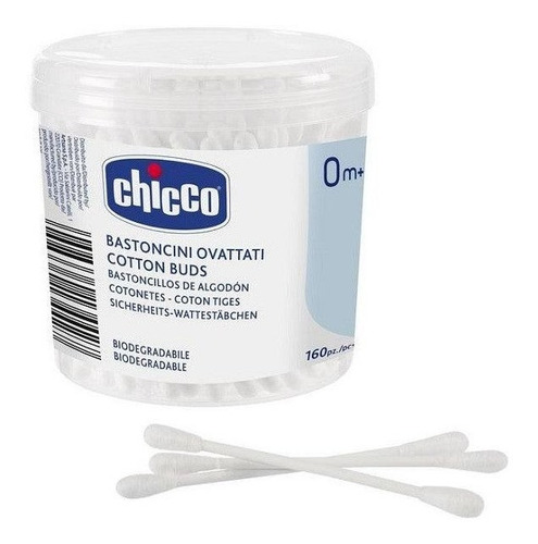 Cotonetes Para Bebé 160 Pcs Chicco, Mvd Kids