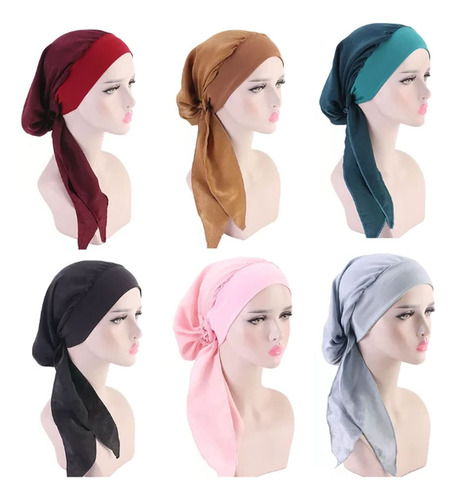 Turbantes Gorros Dama Mujer Oncologicos Quimio Alopecia 6pc