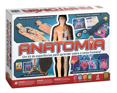 Jogo Brinquedo Educativo Stem Anatomia Corpo Humano Grow