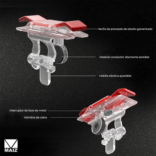 Gamepad Gatillos Duo Botones L1 R1 Ajustable Gamer Celular