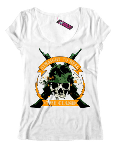 Remera Mujer The Clash Straight To Hell Rp28 Dtg Premium