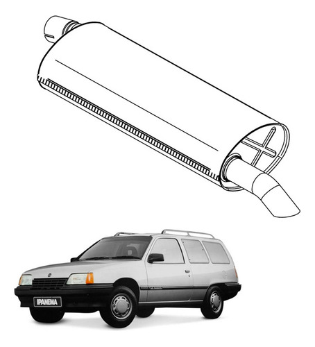Escapamento Silencioso Traseiro Ipanema 2.0 1996 A 1998
