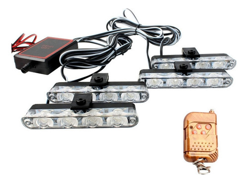 Luz Estroboscópica Led Con 16 Destellos Led, Control Remoto