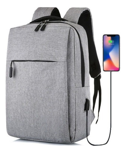 Mochila Masculina Escolar Carregador Usb Escritorio Notebook