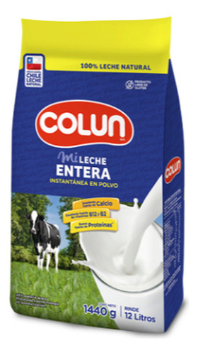 Leche En Polvo Entera Colun 1.44 Kg | Rinde 12 Litros - 5uni
