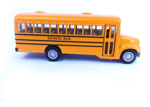 Ônibus Escolar Americano Antigo Miniatura Carro Ferro 13cm F