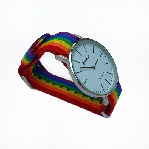 Reloj Pulsera Extensible Arcoíris Lgbt Orgullo Gay Colores