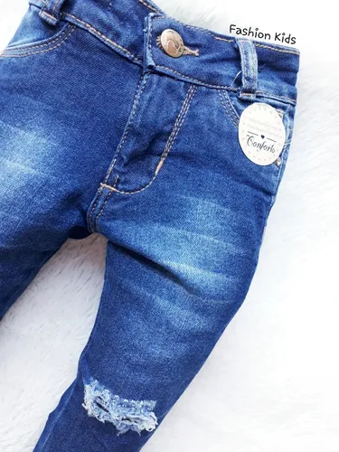 Calça jeans colorida infantil sales