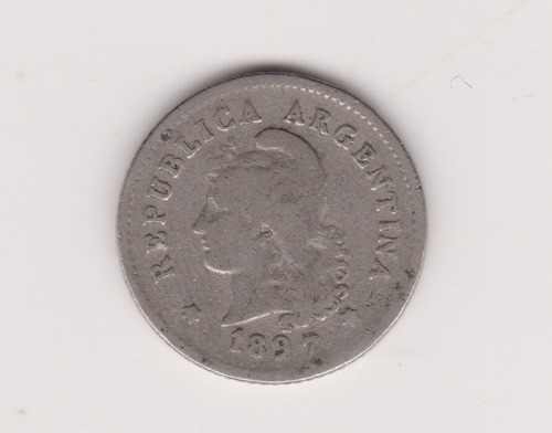 Moneda Argentina 10 Ctvs 1897 Janson 91.1 Buena +