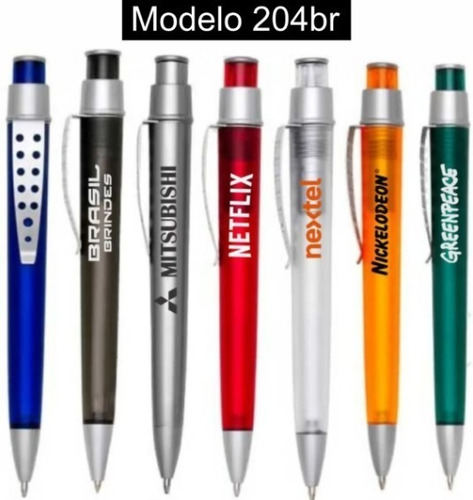 200 Canetas Personalizadas Com Sua Logo + 1 Chaveiro Brinde