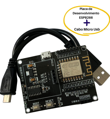 Esp8266 Módulo Wifi Iot Usb 12f Para Oled E Dth11 + Cabo
