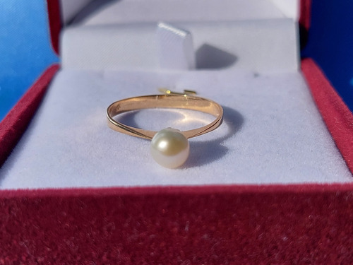 Anillo Perla Cultivada Oro 18 Kilates